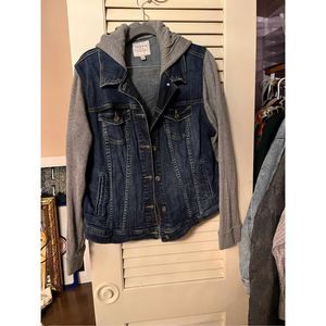 torrid denim and sweatshirt jacket